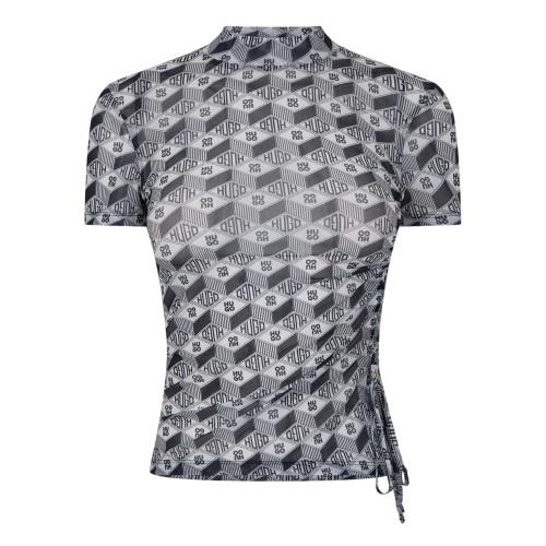 Hugo Womens/Ladies Lettering Mock Neck T-Shirt