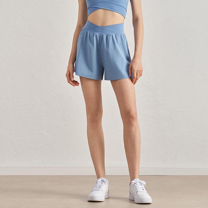 

Женские быстросохнущие шорты для йоги и бега на весну/лето 2025: Свободный, Эластичный Фитнес Трехточечный Дизайн XL