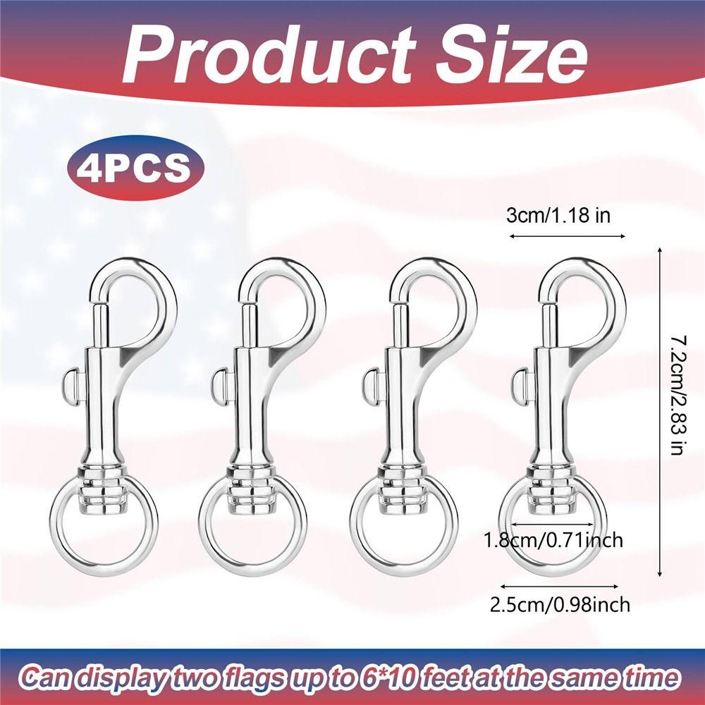 Heavy Duty Flag Clips for Flagpole Rope for Dog Leash Keychains Camping Tents Boat Rope