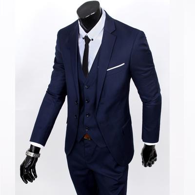 Men Groomsmen  Blazer Coat Slim Business Formal Clothing  Vest Plus Size