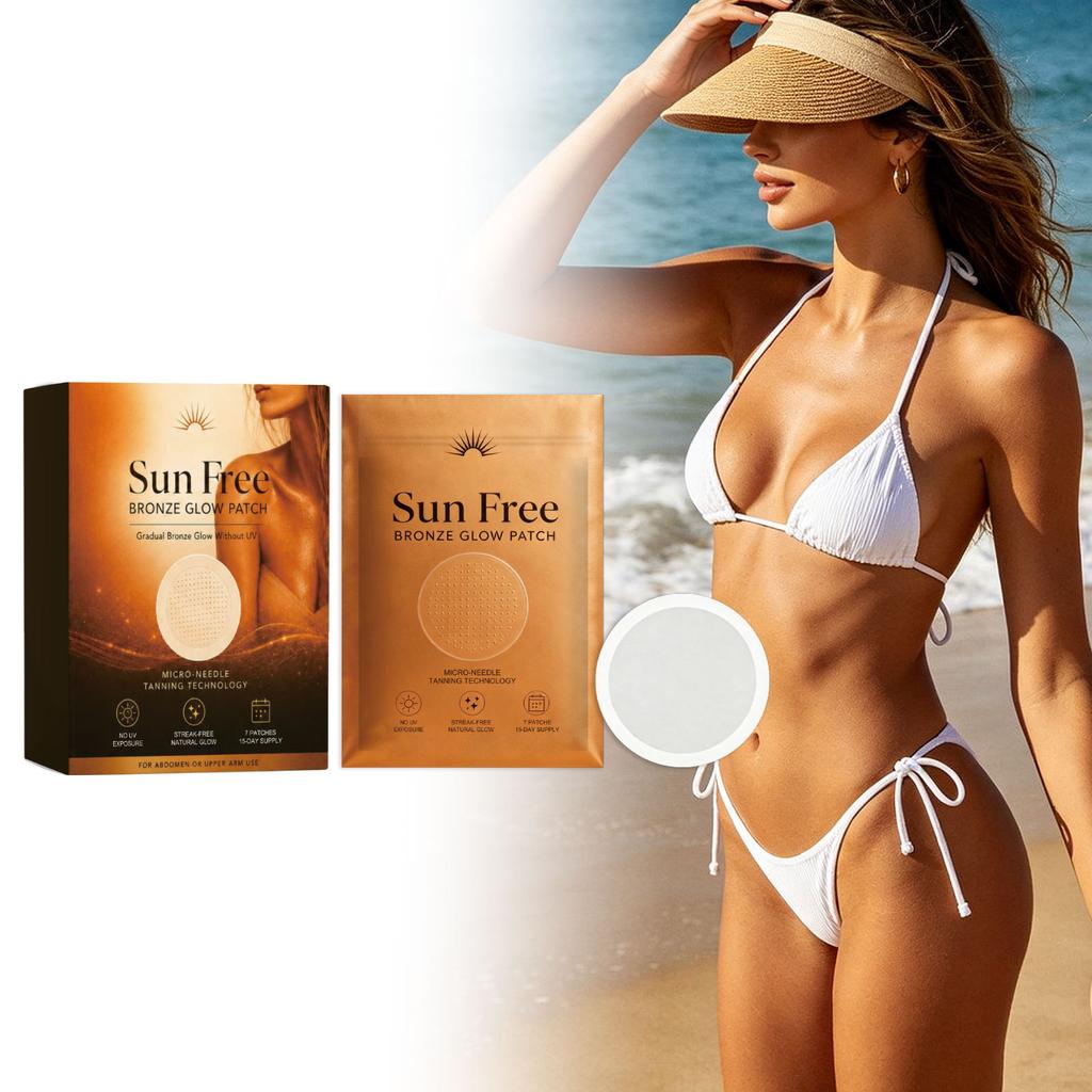 Parches de Bronceado sin Sol Verano Playa Piel Bronceada Natural Textura Brillante Transpirable Apto para la Piel Parche de Bronceado 7 Unidades