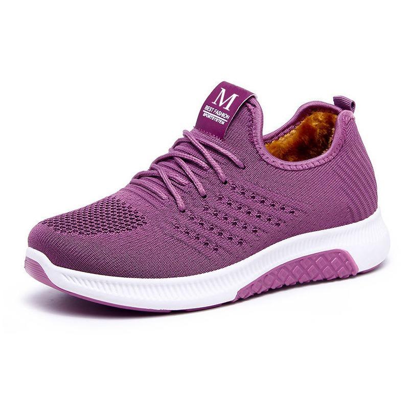 Winter Plus Velvet Thickened Non-slip Cotton Shoes Women's Sports Shoes Warm Cotton Shoes