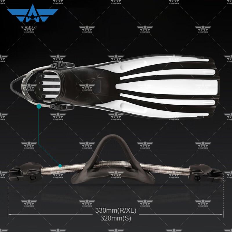 Professional Deep Dive Fins with Adjustable Spring Straps