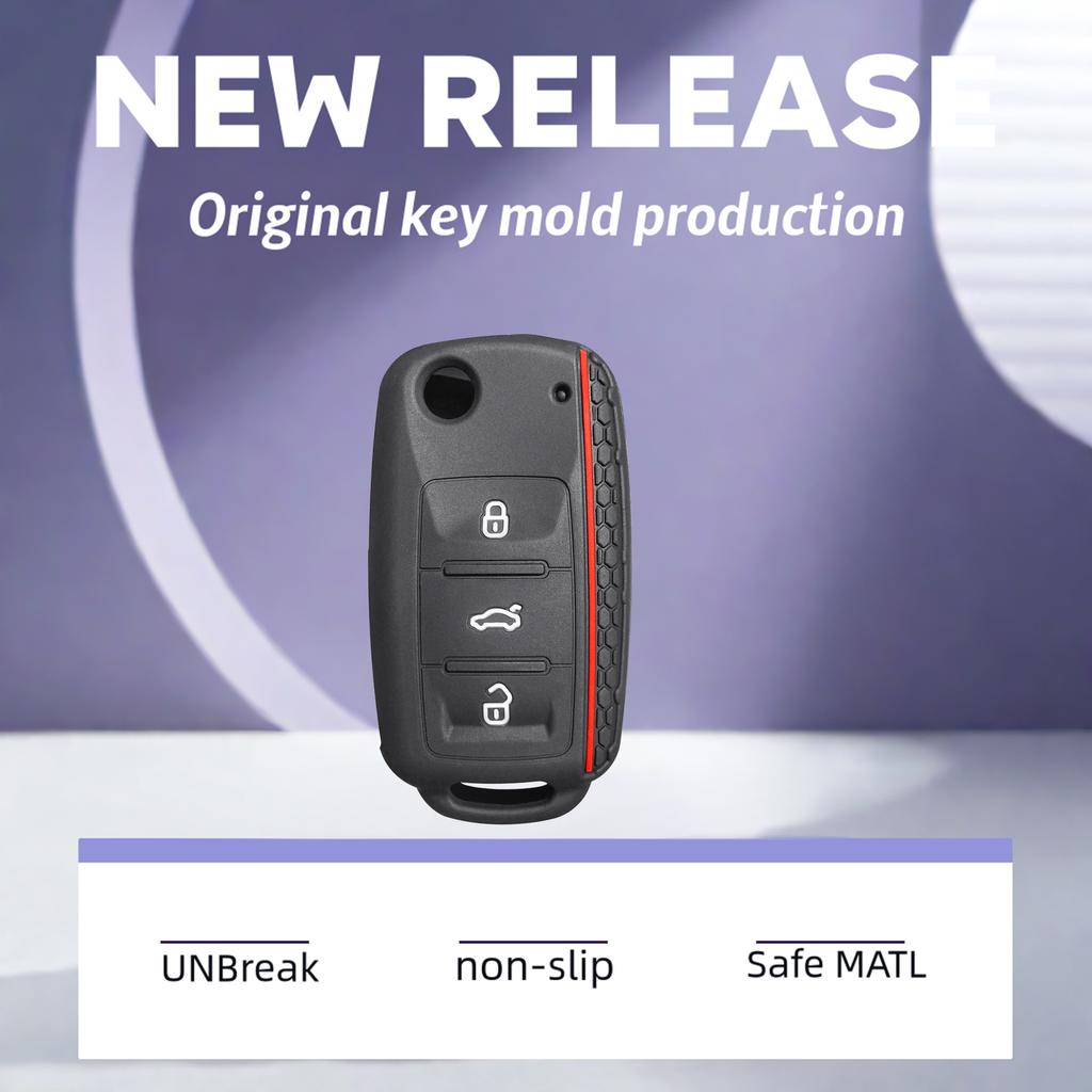 For Vw Golf 7 Beetle Passat B8 Polo Seat Leon Mk4 Ibiza Arona Ateca Skoda Octavia Karoq Superb 3 Kodiaq Rapid Car Key Case Cover