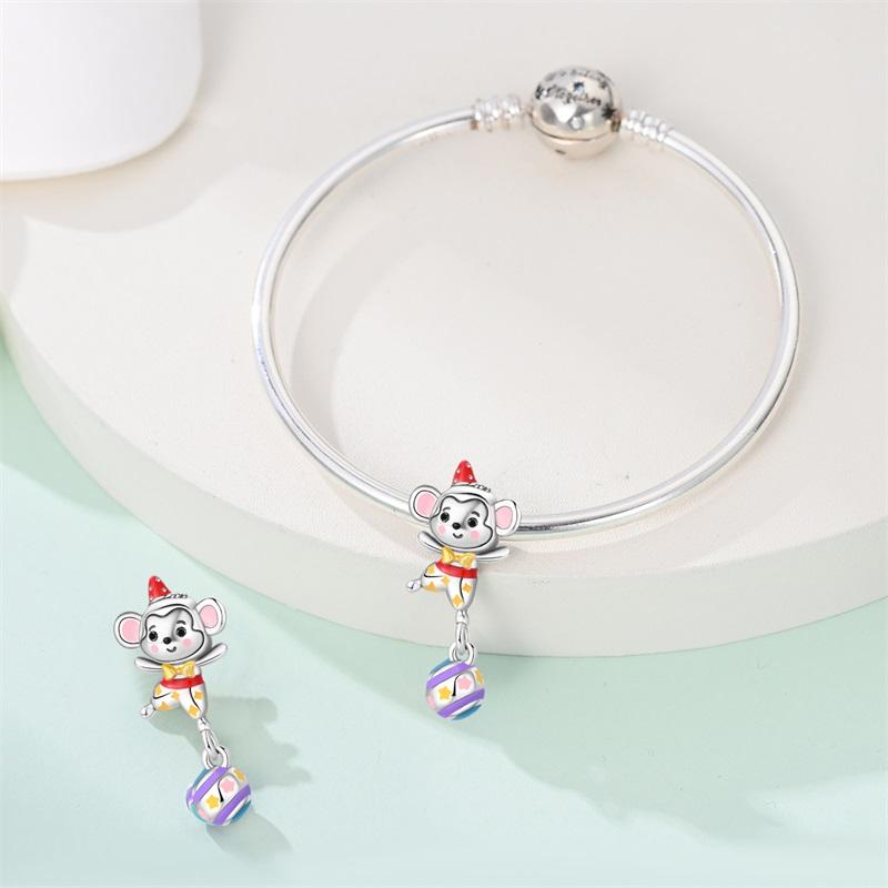 Amusement Park Series Copper Carousel Ferris Wheel Circus Charms Beads Fit 3Mm Original Bracelets Fine Diy Jewelry