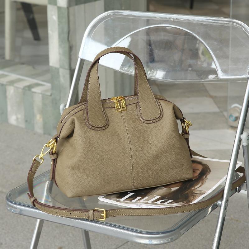 Leather Women's Bag Large-capacity Handbag New Women's Bag Commuter Messenger Handbag First Layer Cowhide Shoulder Bag Women