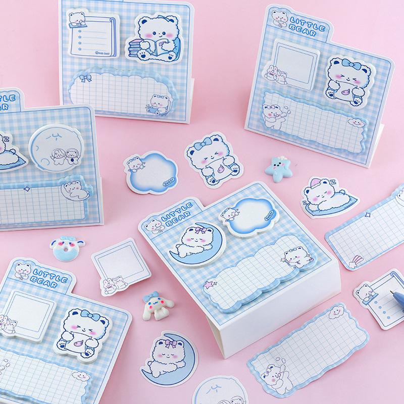 Kawai Stationery Vitality Bear Treasure Note Agents Become Sweet Soft Cute Face Super Healing Inspiration Marking Key Learning