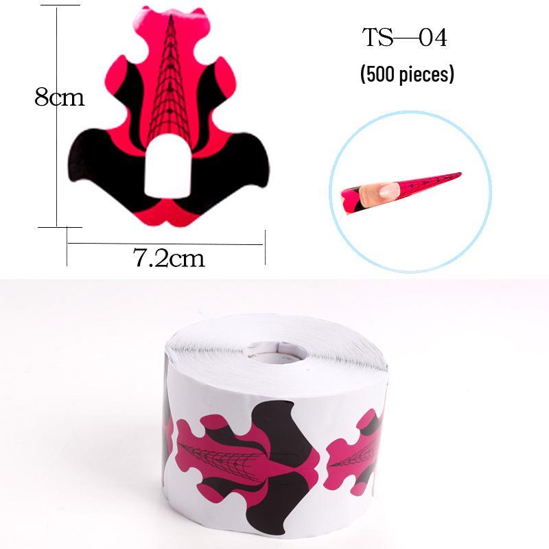 100-Piece French Light Therapy Nail Extension Forms: Butterfly & Horseshoe Designs
