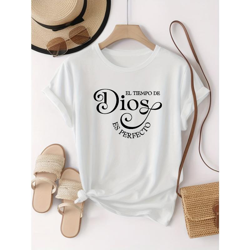 European Size Women'S Spanish Bible Verse T-Shirt - "El Tiempo De Dios Es Perfecto" (The Time of God Is Perfect) - Soft Religious
