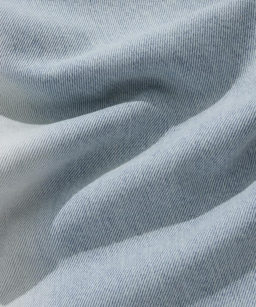 Covernat Woman Belted Denim Long Skirt Light Blue