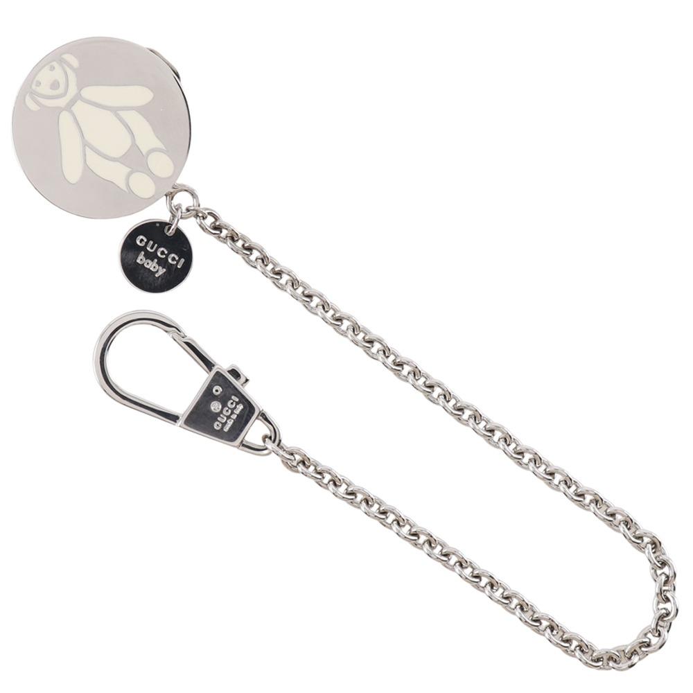 

GUCCI baby key ring Chain with clip Silver metallic Women Used