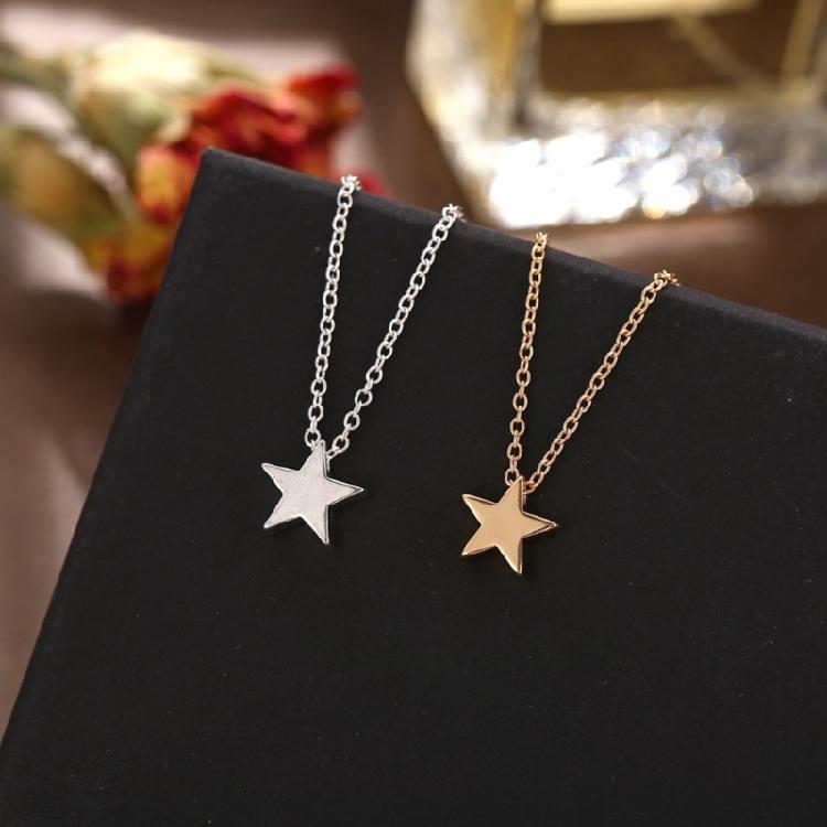 Fashion Edgy Star Pendant Necklace Handmade Clavicle Chains for Women Girls