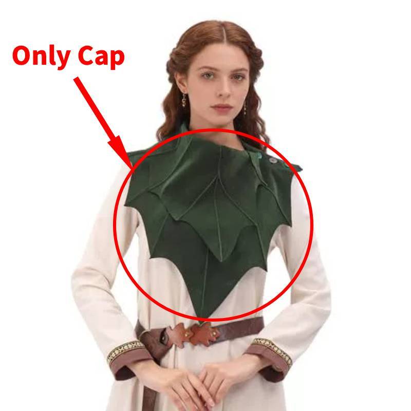 Renaissance Elf Druid Cloak With Plush Fabric For Cosplay And Halloween Costumes