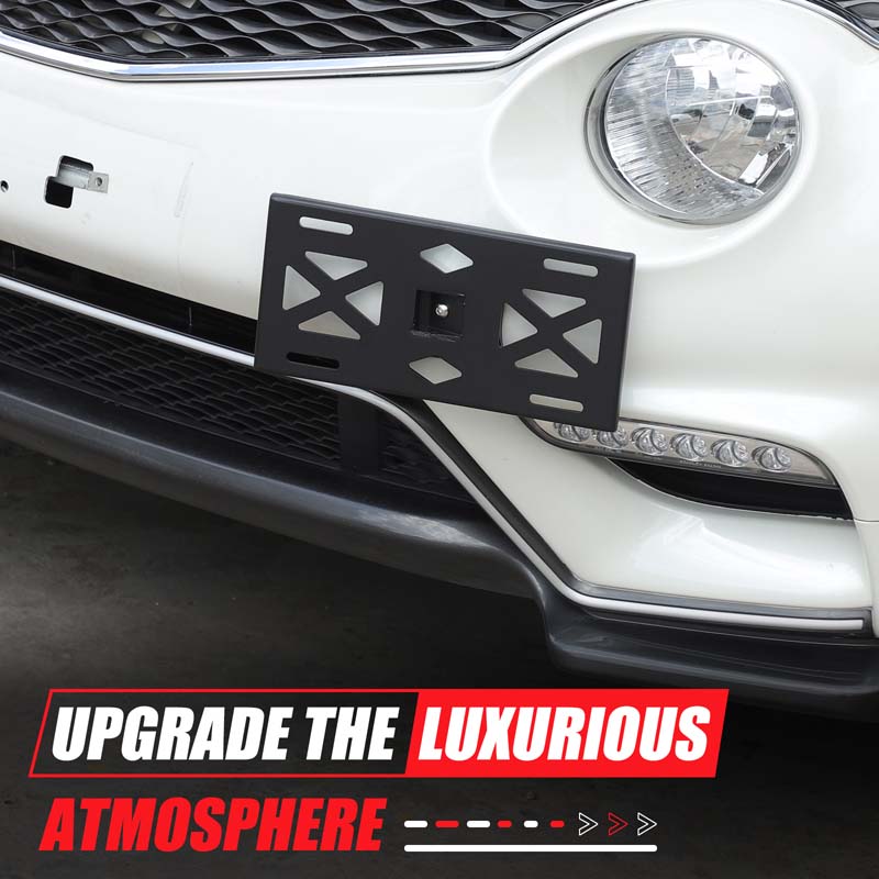 For 2011-2019 Nissan JUKE Infiniti ESQ License Plate Bracket Front Side Bumper License Plate Mount Frame Car Accessories