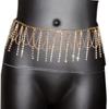 Tassels Waist Chain Elegant Rhinestones Belly Chain Body Jewelry For Stage Performances Prom Night Women Accessories