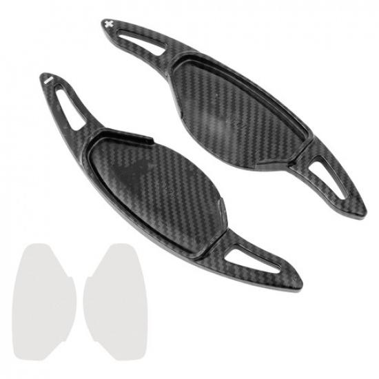 Carbon Look Steering Wheel Paddle Shifter Extension For Nissan Mitsubishi black