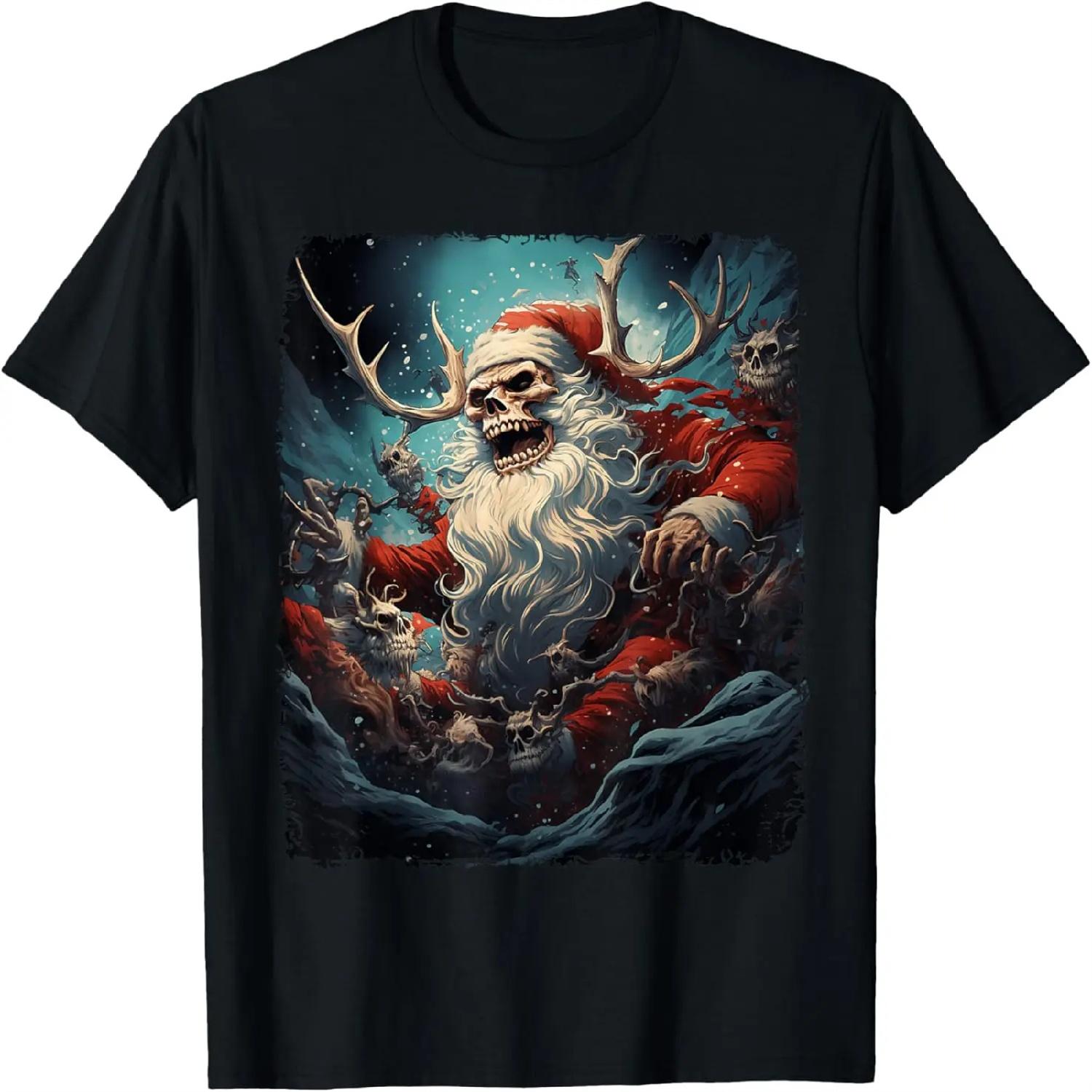 

Christmas Horror Vintage Santa Claus Winter Holiday Pajama T-Shirt XXXXXL різнокольоровий