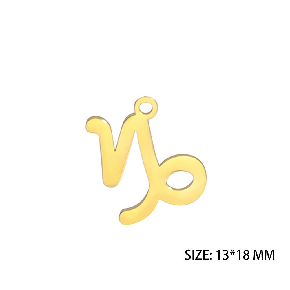 12pcs/lot Stainless Steel Zodiac Charms Horoscope Astrological Sign DIY Pendant for Necklace Bracelet Jewelry Making