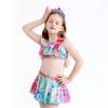 Girls Mermaid Bikini Three-piece Swimsuit Cross-border Explosion Sequined Girls Beach Skirt Split Swimsuit