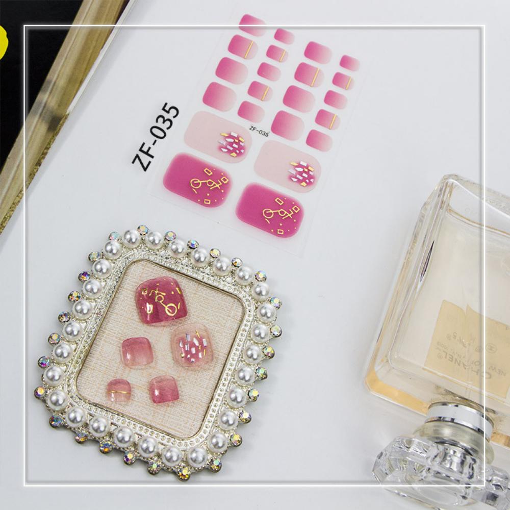 Three-dimensional Toenail Sticker 3D Imitation Drill Toenail Nail Patch Waterproof and Long-lasting Whitening Toenail Sticker Full Sticker