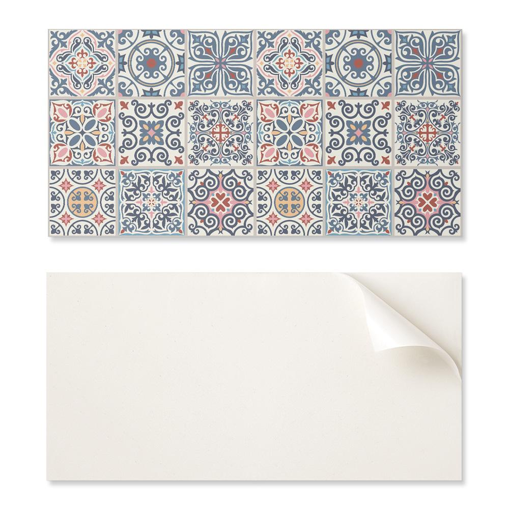 Naklejany Panel Pcv Z Motywem Idealny Do Przedpokoju 100X50 Cm Wzory W Stylu Mozaiki