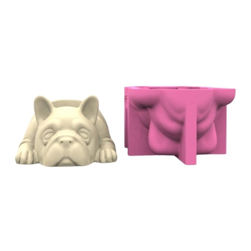 

Silicone Mold Flower Pots Mold Succulent Planter Moulds Dog Shape Concrete Casting Molds Suitable for Crafting Planter 1