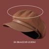 Casual Women's Beret Retro Style Painter Hat Fashion Pu Leather Beret  Girl