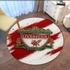 Alfombra Redonda Estampada del Liverpool Football Club Alfombra para Silla Alfombra de Área Felpudos para Entrada, para Silla de Oficina Sala de Estar Dormitorio Cocina.