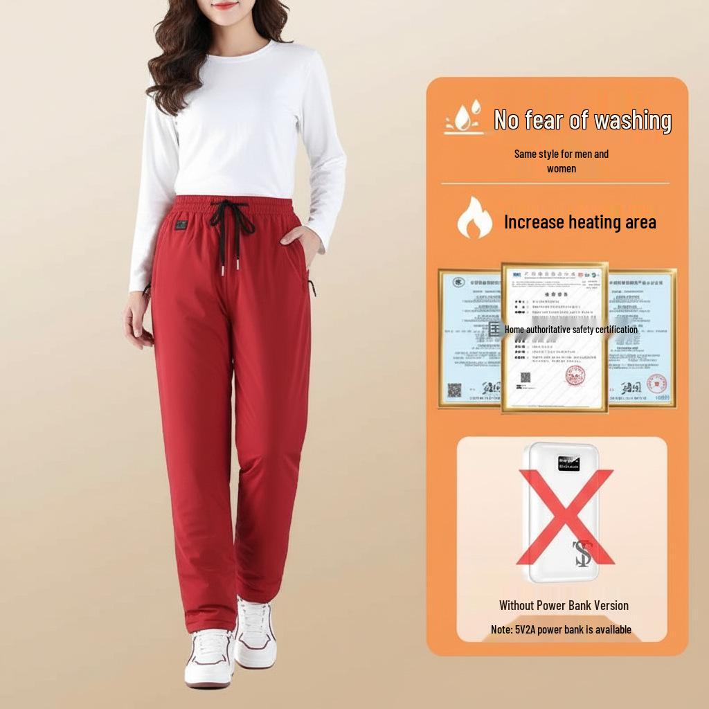 Free Shipping: High-Quality Winter Fleece-Lined Thermal Cotton Heating Pants