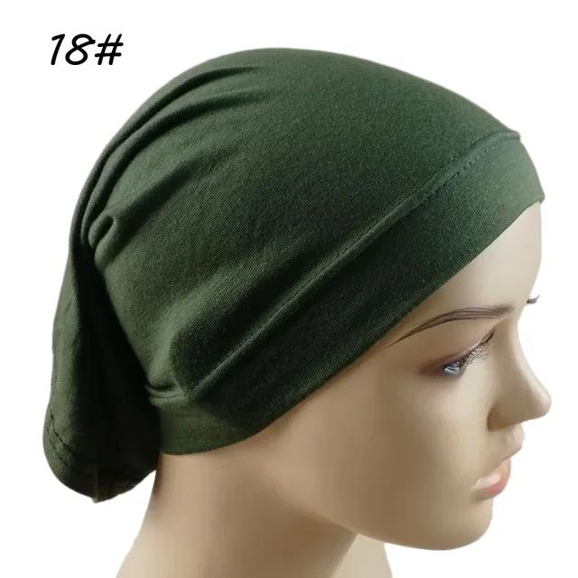 Muslim Underscarf Turban Hijab Ninja Inner Hat Women Chemo Cap Hair Loss Cover Beanie Bonnet Headwear Stretch Head Scarf Wrap