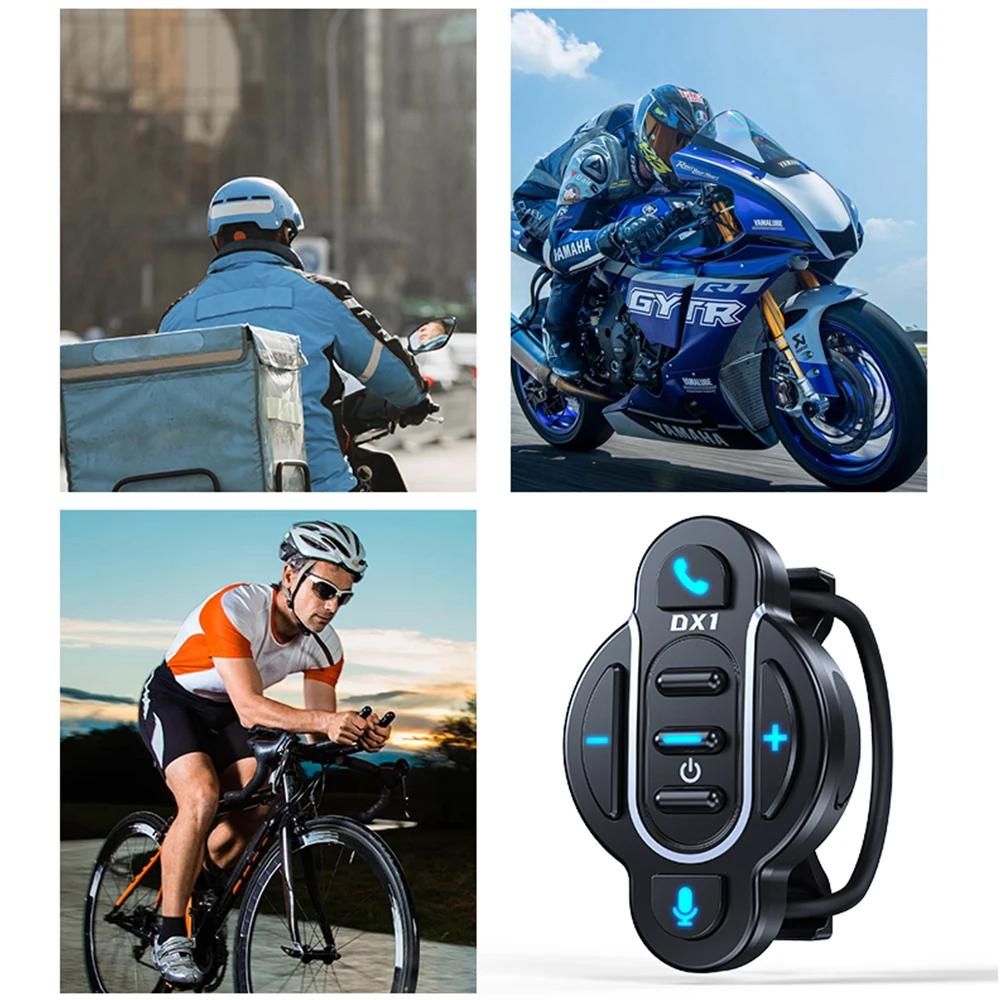 Guidon de moto télécommande casque sans fil casque bouton à distance Bluetooth Kit mains libres téléphone médias télécommande