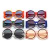 FEYE Round Two-Color Sunglasses for Men and Women Retro Fashion Glasses Outdoor Hip-Hop Travel Beach Decorative Glasses