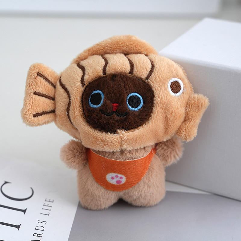 Adorable Mini Cat Plush Keychain Soft Pp Cotton Cute Cartoon Animal Design