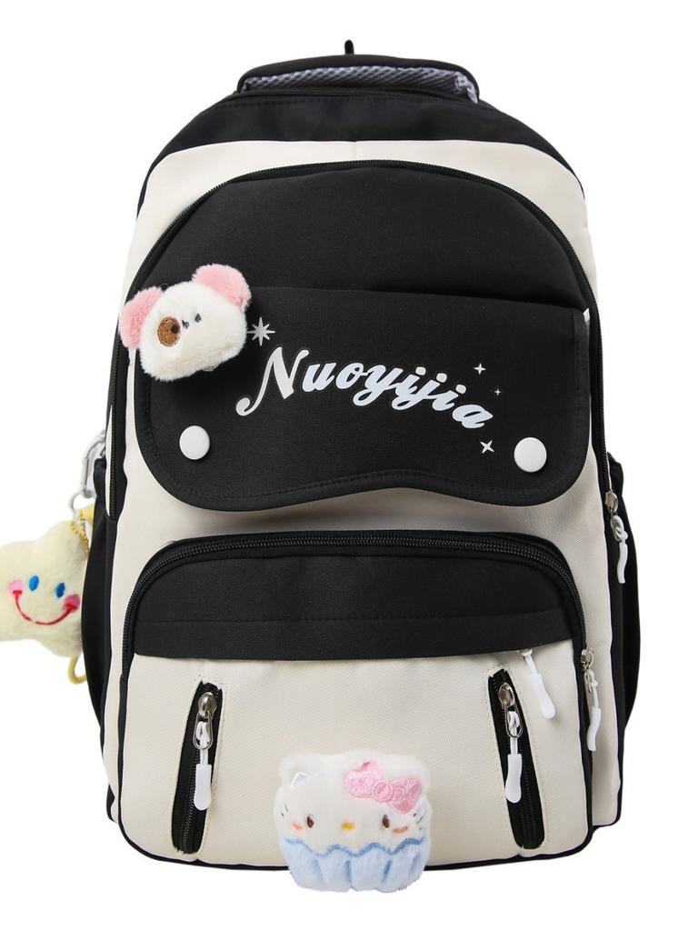 Girl School Backpack College Style Lightweight Nylon With Large Capacity For Teens