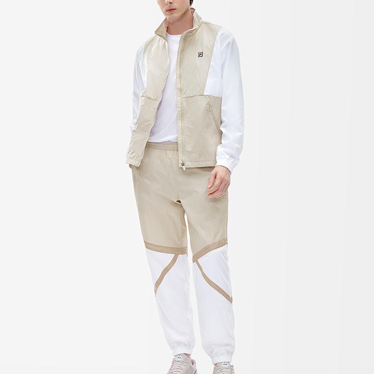 Fila Athletics Color Block Sports Casual Woven Pants Men Pants Comfortable-Gray A11M213805F-BG