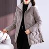 Winter New Women's Stand Collar Padded Coat, Warm Fashion Versatile Casual Thick Cotton Outerwear