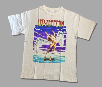 Vintage Led Zeppelin póló uniszex S-2XL Fehér 1980-as évek Swan Song kétoldalas Uniszex Póló