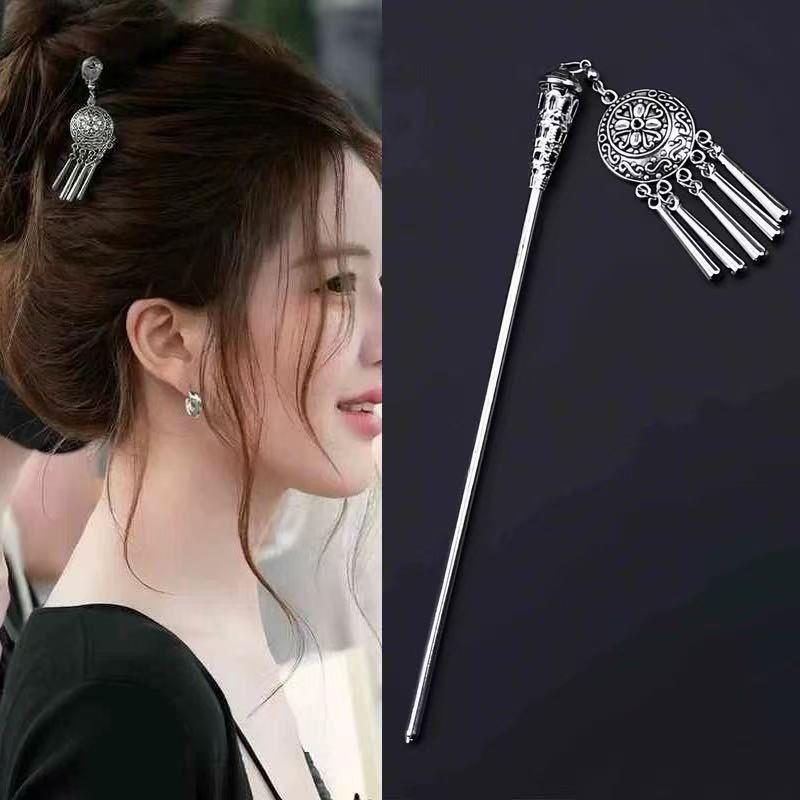 Four Seasons Chinese Tassel Hairpin: Ancient Style Hanfu with Fresh Pearl and Jiangnan Classical Cheongsam Hair Accessory