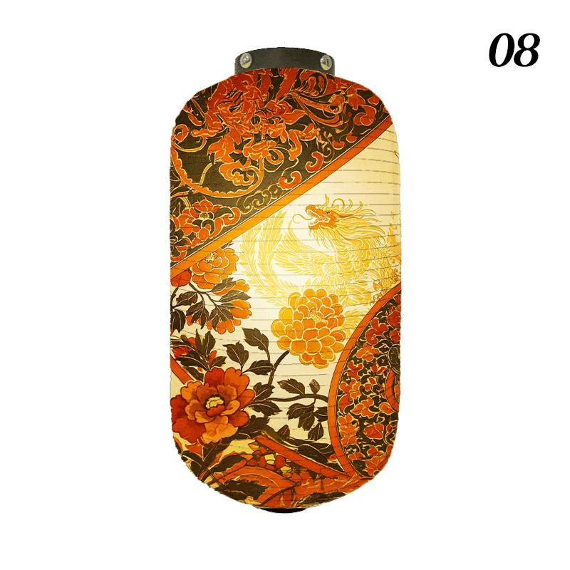 Oriental Style Festival Cloth Lanterns Antique Phoenix Printed Lantern Sushi Cuisine Advertising Sign Party Decoration Ornaments