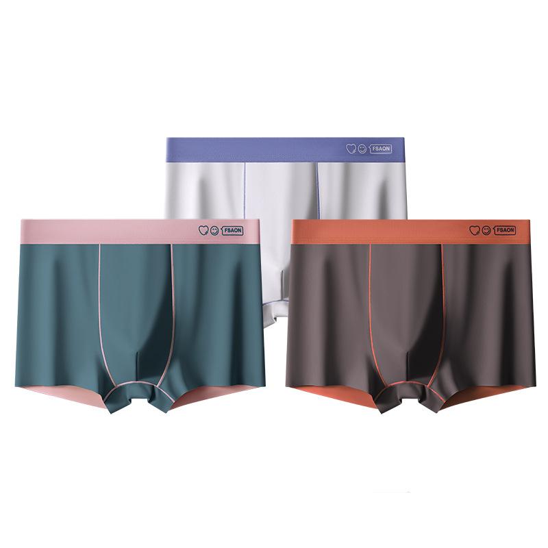 3pcs Men's Panties Antibacterial Boxershorts for men Comfortable Boxer Briefs Thin Section For Youth Underpants L XL XXL 3XL 4XL