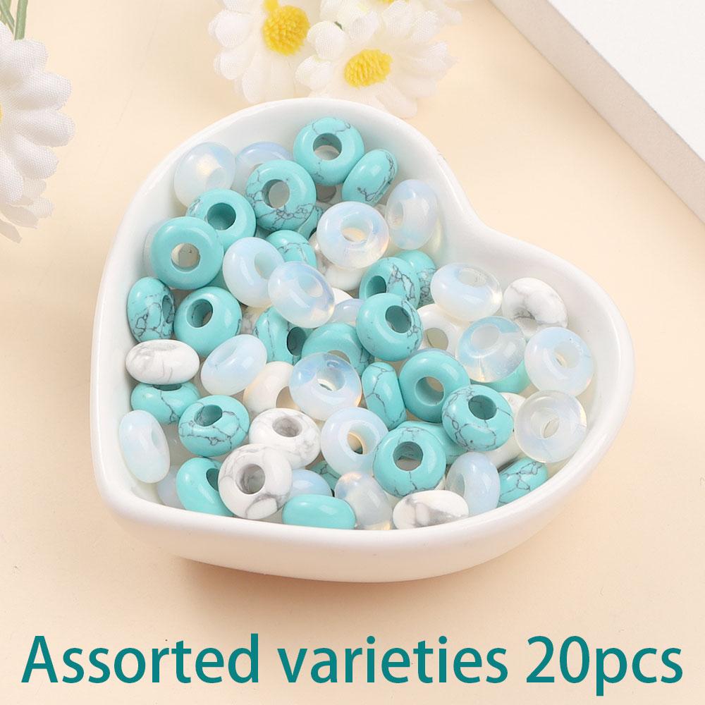 

5/10/20 шт. разноцветных бусин из соснового материала с крупными отверстиями, креативные плоские бусины, декоративные бусины, интервальные бусины, бусины для устного счета 20pcs