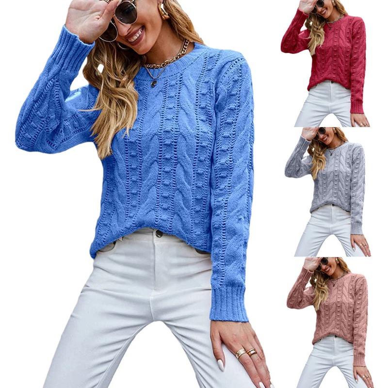 

Женский свитер с длинным рукавом из жареного теста и переплетениями S белый