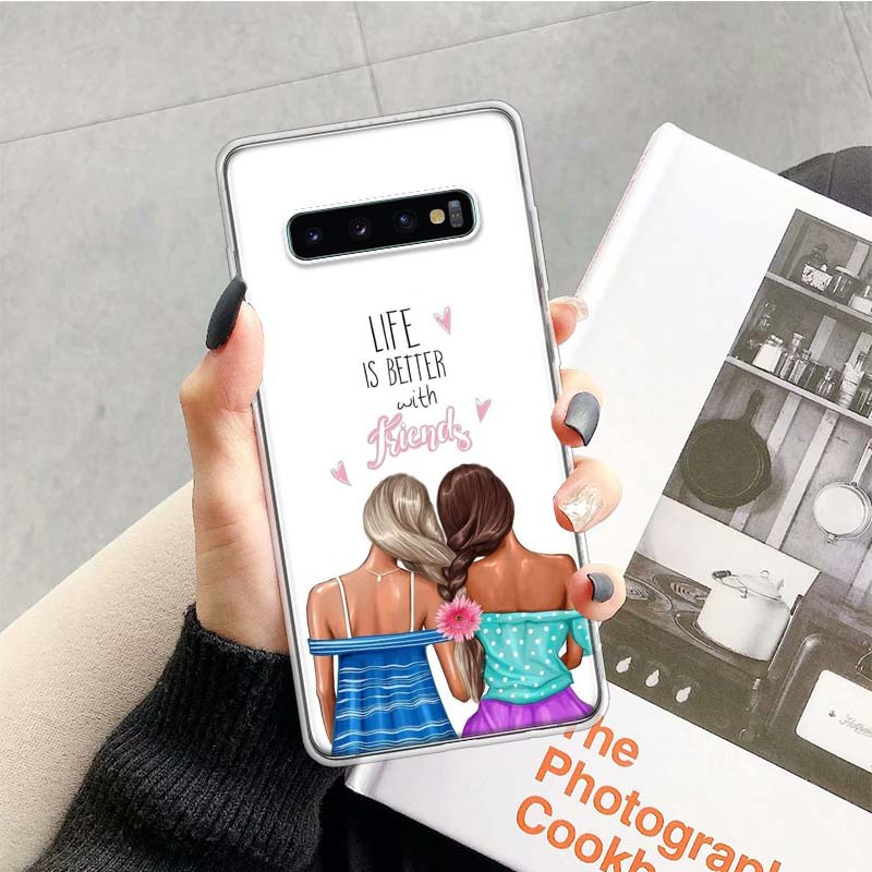 Best Friends BFF Matching Phone Case for Samsung Galaxy A52 A51 A50S A12 A22 A32 A72 A10S A30S A31 A71 Note 20 Ultra 10 Plus S10