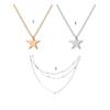 Modern Multi strands Necklace Stylish Star Pendant Neckchains Layers Chokers