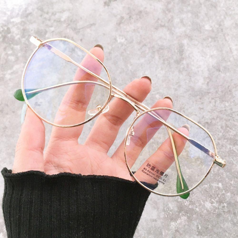Fashion Round Anti-Blue Light Blocking Women Designers Eyeglasses Optical Spectacle Computer Eye Protection Glass Office Eyewear