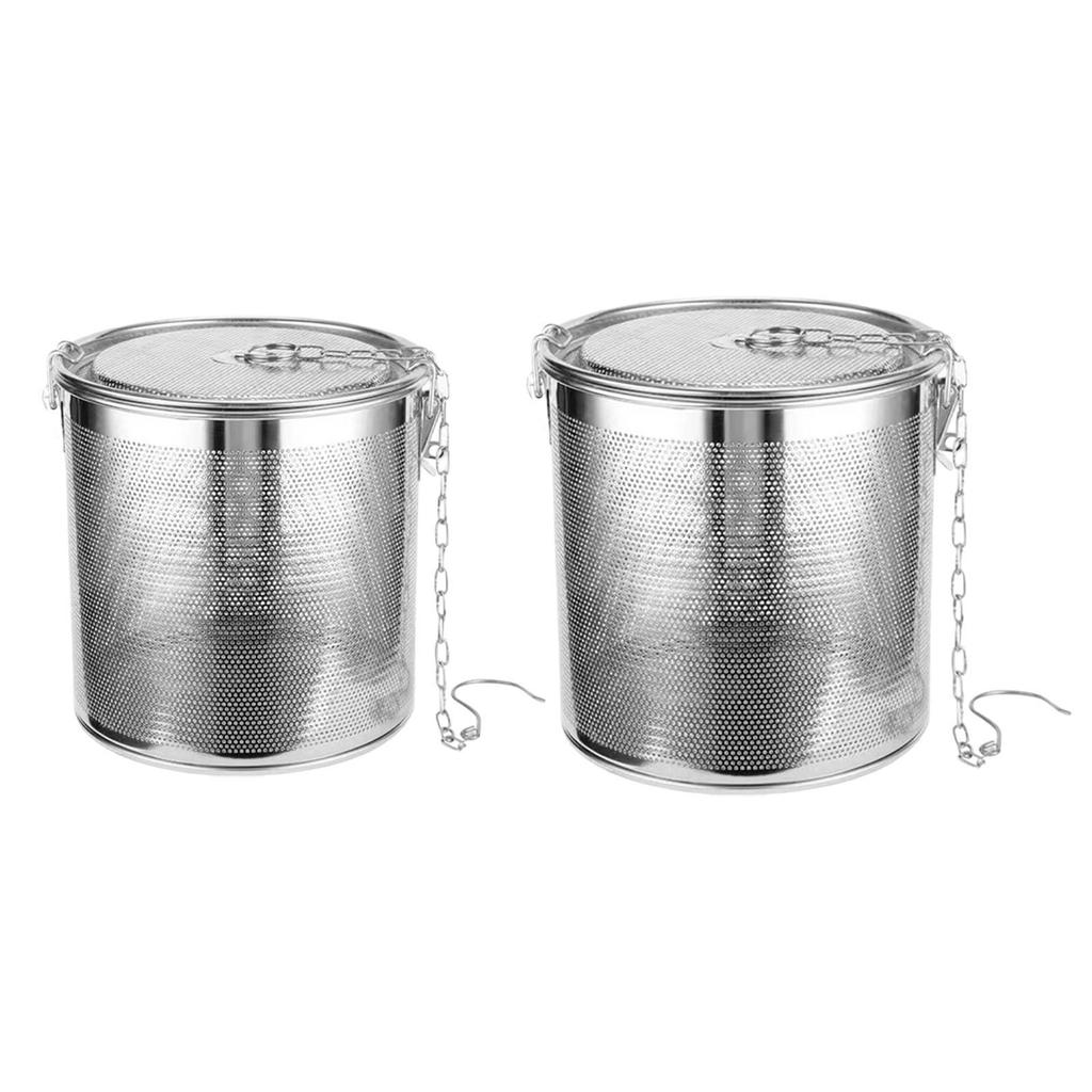 Seasoning Filter Brewing with Chain Hook Loose Leaf Tea Steeper Teaware Tea Filter Spice Stainless Steel Seasoning Strainer