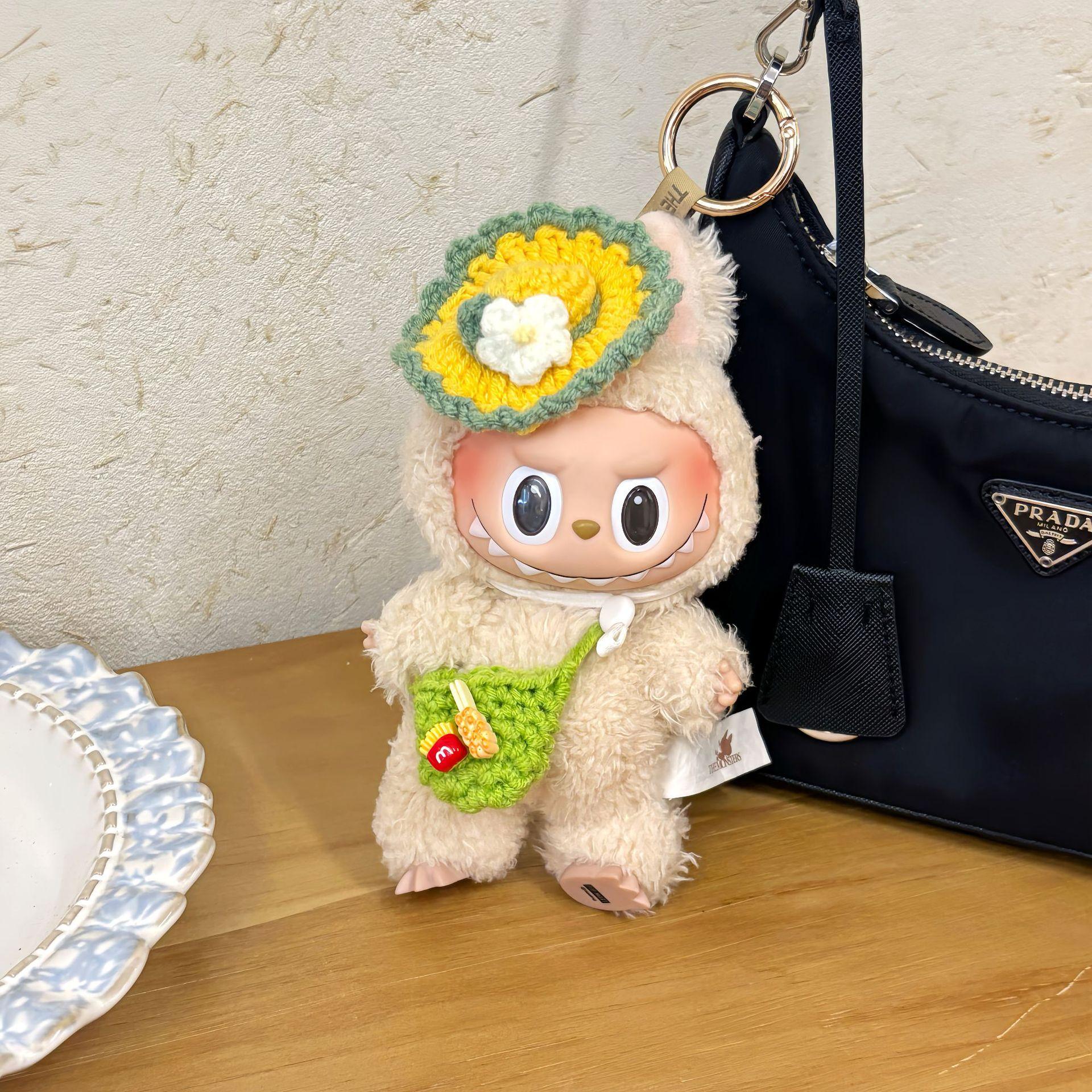 Одежда для куклы Лабубу Плюшевая кукла Виниловая кукла 17см Набор аксессуаров для одежды Детская одежда Подходит для Лабубу Ручной работы