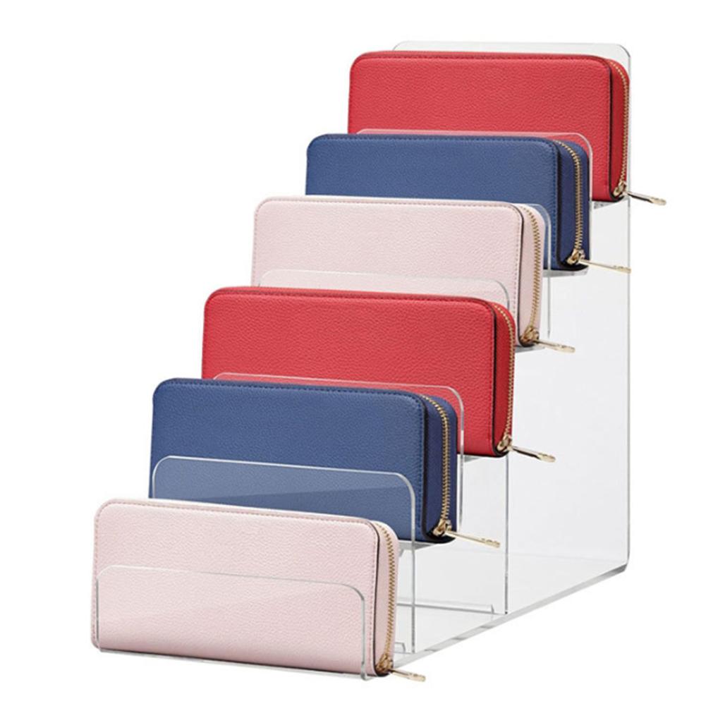 6-Tier Display Stand Acrylic Wallet Display Stand Clear View