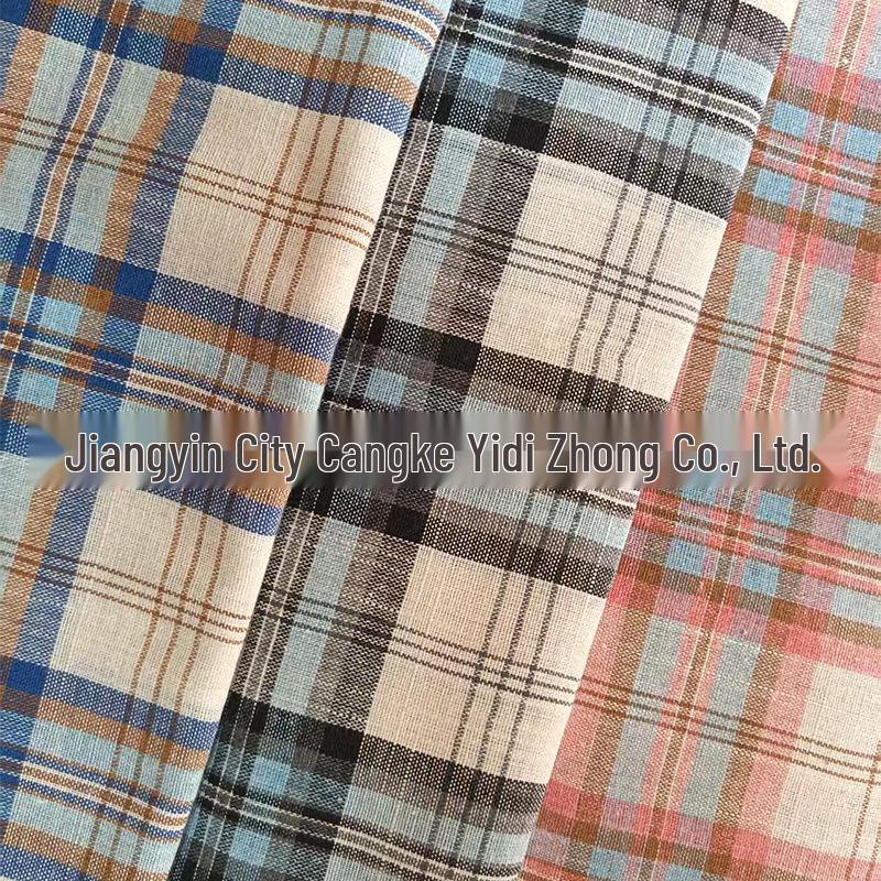 Imitation Linen Breathable Summer Plaid Fabric for Shirts and Dresses