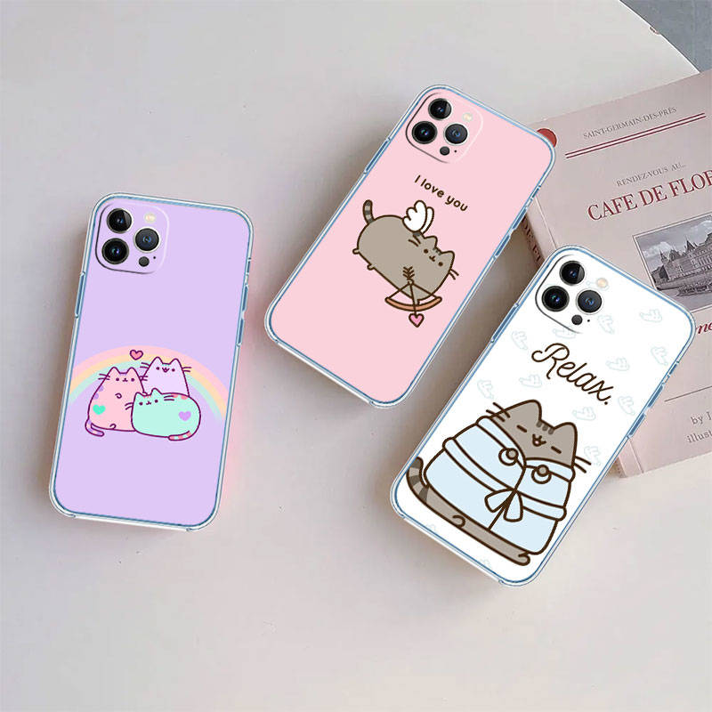 JO46 Pouzdro na telefon Pusheens Cat pro Motorola G34 G32 G31 G14 G84 G62 E32 G24 G72 G71 G73 G85 G200 G60S G60 G52 G51 G50 G42 G41 G32 G30